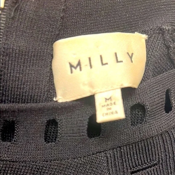 Milly Elegant  Black Short Sleeve Dress - Picture 3 of 4